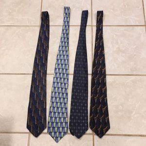 4 set ties Different Brands pre-owned